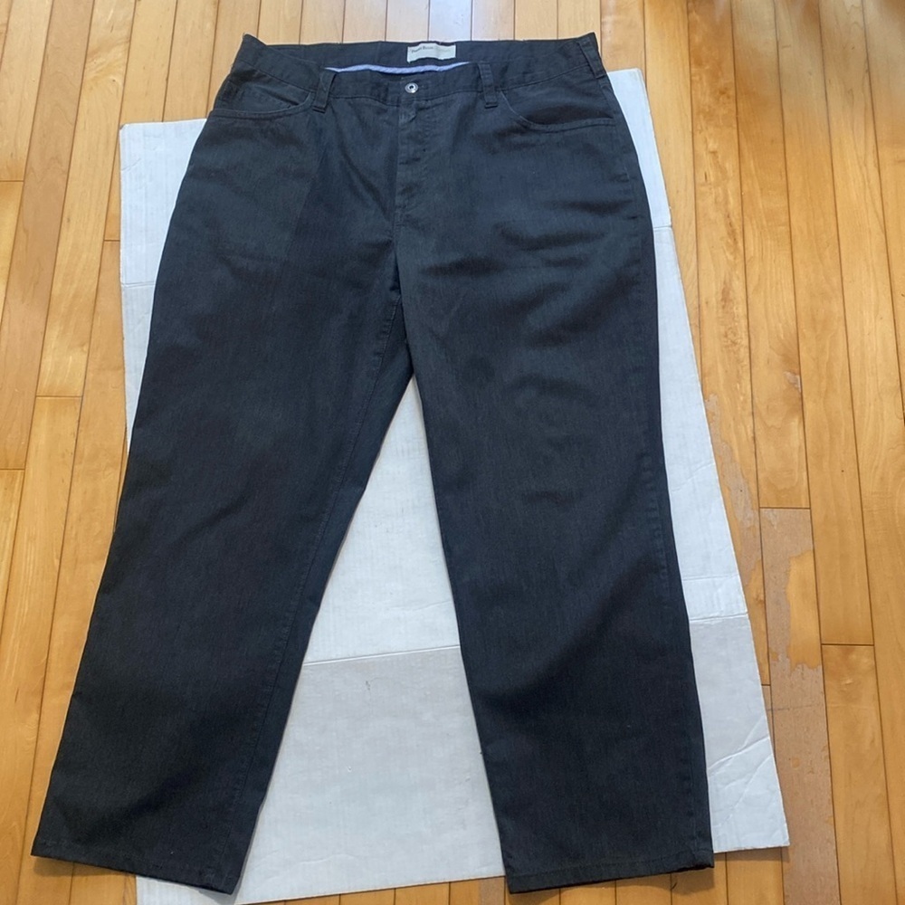 Perry Ellis Cotton Charcoal Grey Classic pants 40x30
